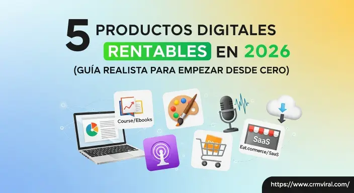 5 Productos Digitales Rentables en 2026 (Guía Realista Para Empezar Desde Cero)